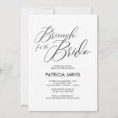 Chique Script Brunch voor het bruid Vrijgezellenfe Kaart (Voorkant)