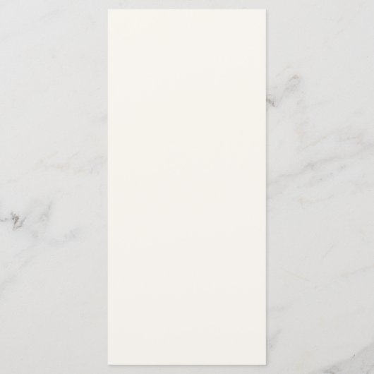 Chique Script Cream Bruiloft Receptie Menu (Achterkant)