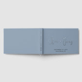 Chique Script Dusty Blue Wedding Gastenboek (Volledig)