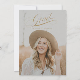 Chique script eindexamen aankondigingskaart kaart