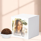 Chique script foto afstudeerfeest dank u bedankdoosjes