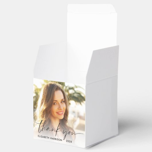 Chique script foto afstudeerfeest dank u bedankdoosjes (Geopend)