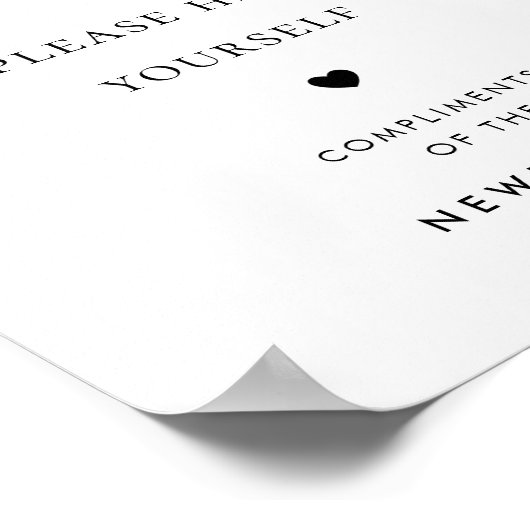 Chique Script Gents Badkamer Mand Trouwbord Poster (Hoek)