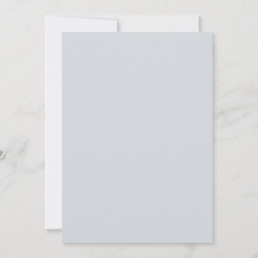 Chique Script Ivoor Foliage Pastel Blauw Bruiloft Kaart (Achterkant)