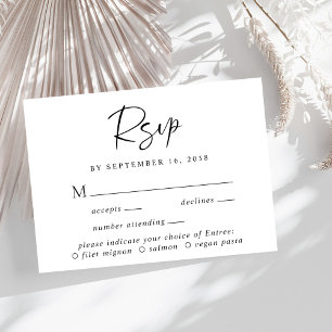 Chique Script Menu Keuze Bruiloft