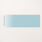 Chique Script Monogram Blauwe Glow Ombre Yoga Mat (Voorkant (horizontaal))