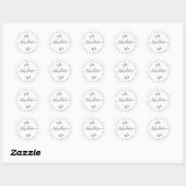 Chique Script Nieuwe Datum Uitgesteld Bruiloft Lab Ronde Sticker (Vel)