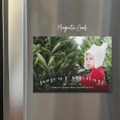 Chique Script Overlay Magnetische Vakantie Fotokaa