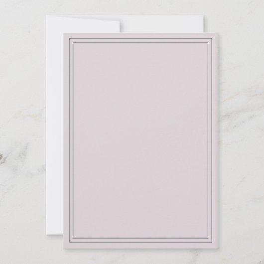 Chique Script Pastel Paarse bruiloft uitnodiging (Achterkant)