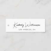 Chique Script QR Code Kleding Hang Label (Voorkant)