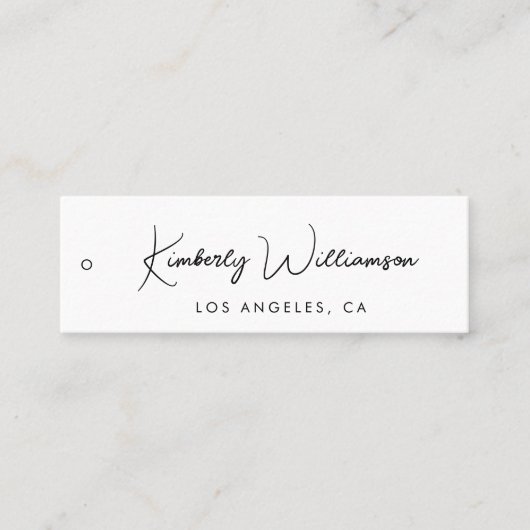 Chique Script QR Code Kleding Hang Label (Voorkant)