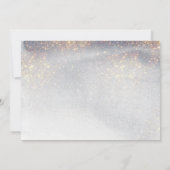Chique Silver Gold Sparkles Foto Afstuderen Aankondiging (Achterkant)