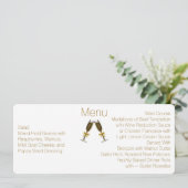 Chique Skinny Aangepaste Bruiloft Menu (Staand voorkant)