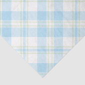 Chique Sky Blauw en Wit Check Tissue Paper Tissuepapier (Detail)