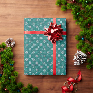 Chique Smaragd Bloemmotief Cadeaupapier