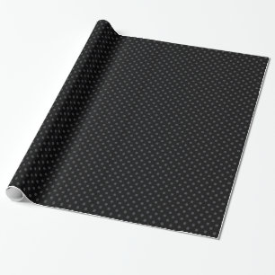 Chique & Sophisticated Grijze Polka Dots op Zwart Cadeaupapier