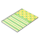 Chique spiraal Notitieboek: Polka Dots en Chevrons Notitieboek (Linkerzijde)
