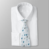 Chique, stijlvol blauw en grijs Abstract patroon Stropdas (Gebonden)