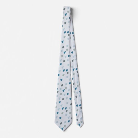 Chique, stijlvol blauw en grijs Abstract patroon Stropdas (Voorkant)