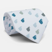 Chique, stijlvol blauw en grijs Abstract patroon Stropdas (Opgerold)