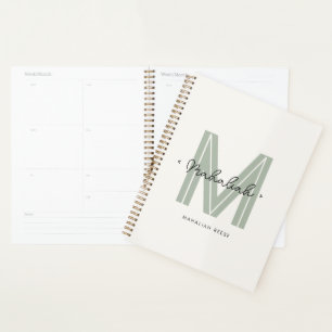 Chique stijlvol modern monogram script planner