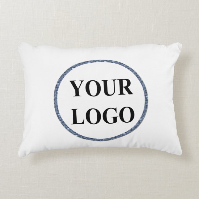 Chique stijlvolle blauw-witte Creëer van uw eigen Accent Kussen (Voorkant)