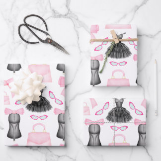 Chique stijlvolle meisjes hoge hakken Mode Inpakpapier Vel