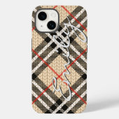 Chique  stof geruit Case-Mate iPhone case (Achterkant)