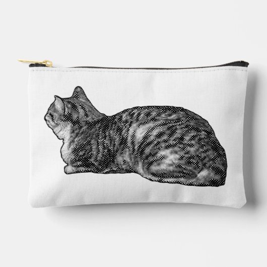 Chique Tabby Textuur Pouch Etui (Voorkant)