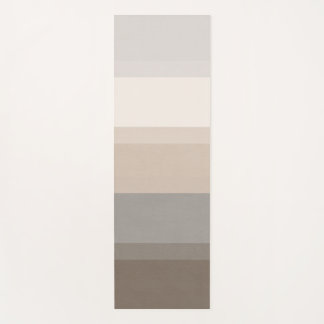 Chique taupe, crème en grijs gestreepte designer yogamat