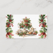 Chique theetijd voor kerst bruids douche recept informatiekaartje (Achterkant)