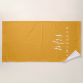 Chique Toekomst Mrs Mellow Yellow Monogram Strandh Strandlaken (Voorkant)