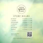 Chique transparant bedrijfslogo QR-code openingsti Raamsticker (Vel 3)