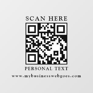 Chique transparante QR-logo zakendoor sign Raamsticker