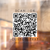 Chique transparante zakelijke aangepaste QR-code Raamsticker (Vel 2)