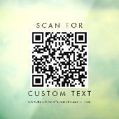 Chique transparante zakelijke aangepaste QR-code Raamsticker (Vel 3)