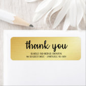 Chique, trendy goud dank u retour adres labels (Insitu)