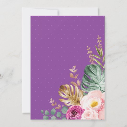 Chique Tropical Boho Oerwoud Wilde Dieren Baby sho Bedankkaart (Achterkant)