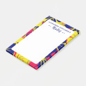 Chique tropisch Paarse roze geel bloemmotief Post-it® Notes (Schuin)