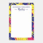 Chique tropisch Paarse roze geel bloemmotief Post-it® Notes (Voorkant)