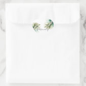 Chique Tropische Bladeren Hart Sticker (Tas)