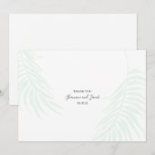 Chique Tropische Palmboom Bladeren Bedankkaart (Voorkant / Achterkant)