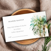 Chique Tropische Palmboom Luier Raffle Baby Borrel