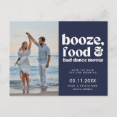 Chique trouwfoto Bewaar de datum Aankondigingskaart (Voorkant)