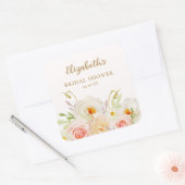 Chique Tuin Bloemen Bruidsdouche Vierkante Sticker (Envelop)