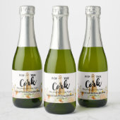 Chique Tuin Bloemige Bruiloft Mini Sparkling Wijnetiket (Flessen)