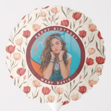Chique Tulp Fotoballon voor Grote Verjaardag