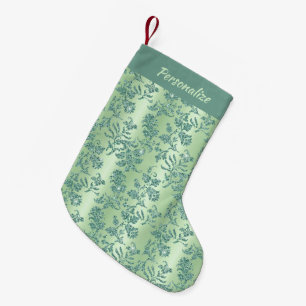 Chique turquoise bloem glinster elegante patroon K Kleine Kerstsok