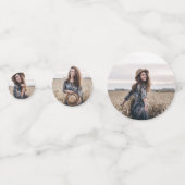 Chique Typografie Congrats Afstudeerder Afstuderen Confetti (Achterkanten)