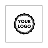 Chique Typografie Custom Business Logo Rubberstempel (Afrduk)